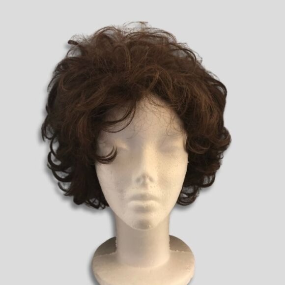 Vintage Eva Gabor Short Curly Wig Modacrylic Kanekalon Fiber Lace Cap Auburn OS - Picture 1 of 7